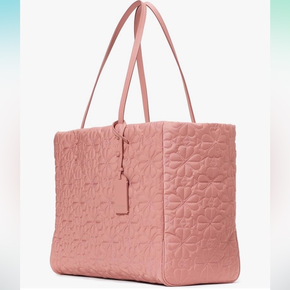 kate spade new york Tilly Quilted Fabric Large Tote, Cosmetic Pink - Picture 2 of 11